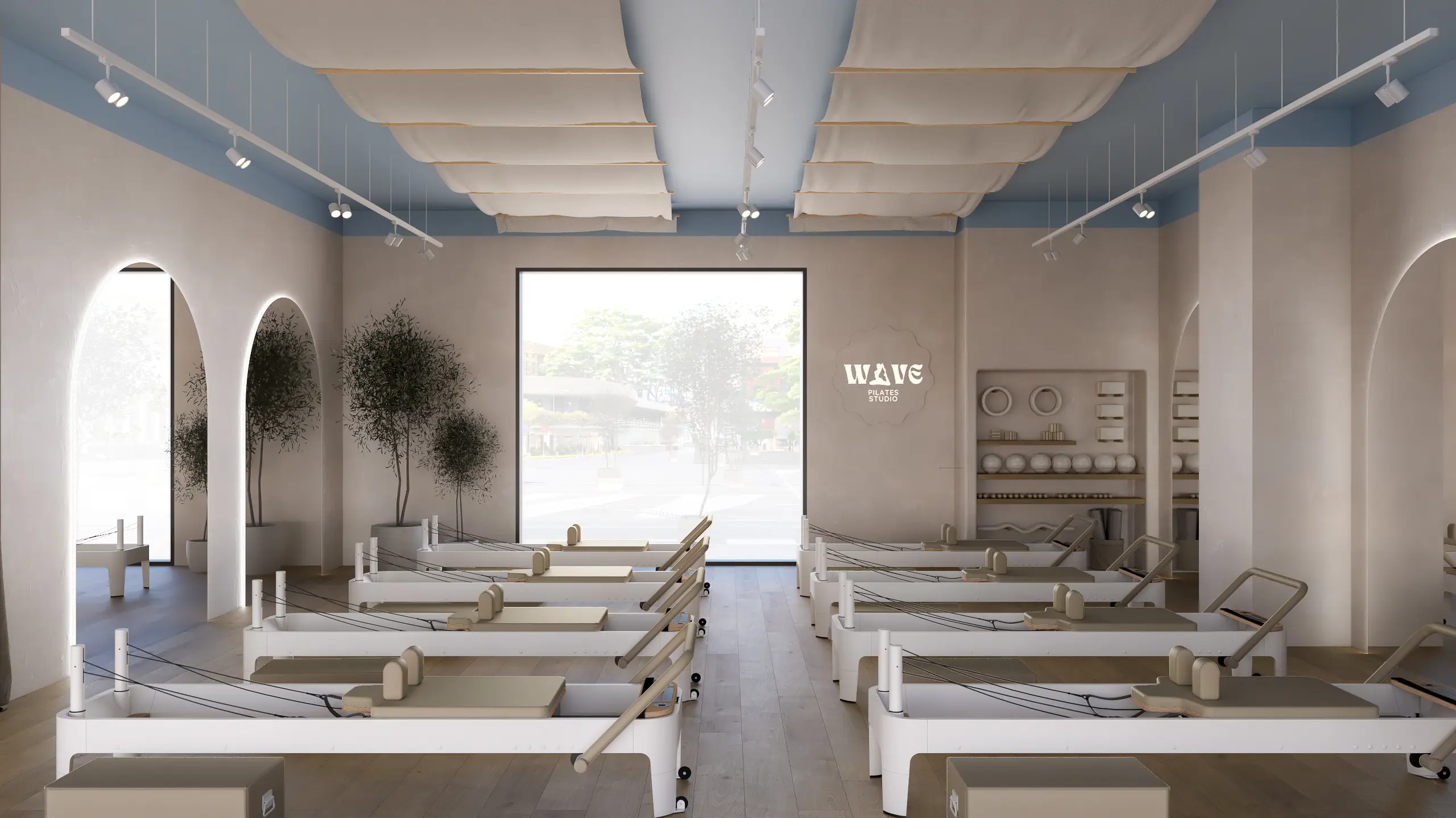 Wnętrze Wave Pilates Studio